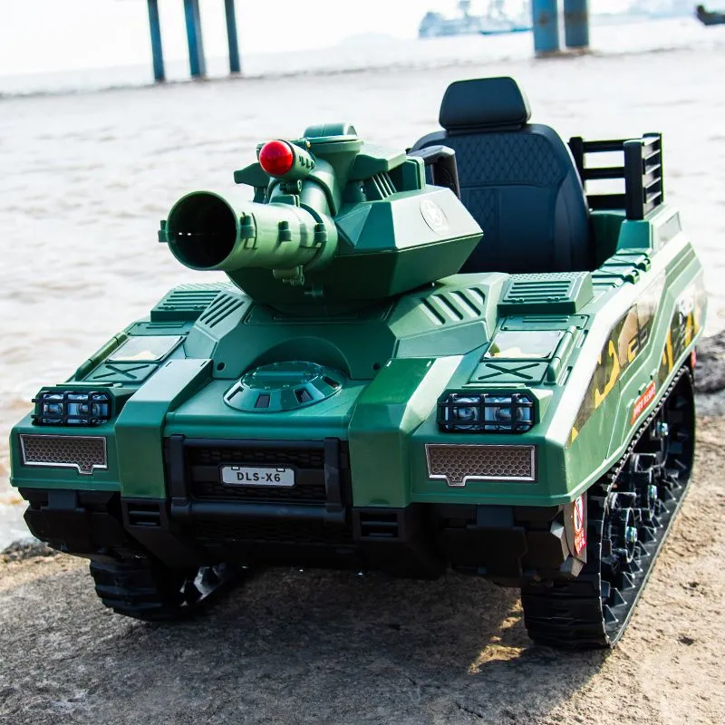 Xe điện trẻ em Xe tăng xanh